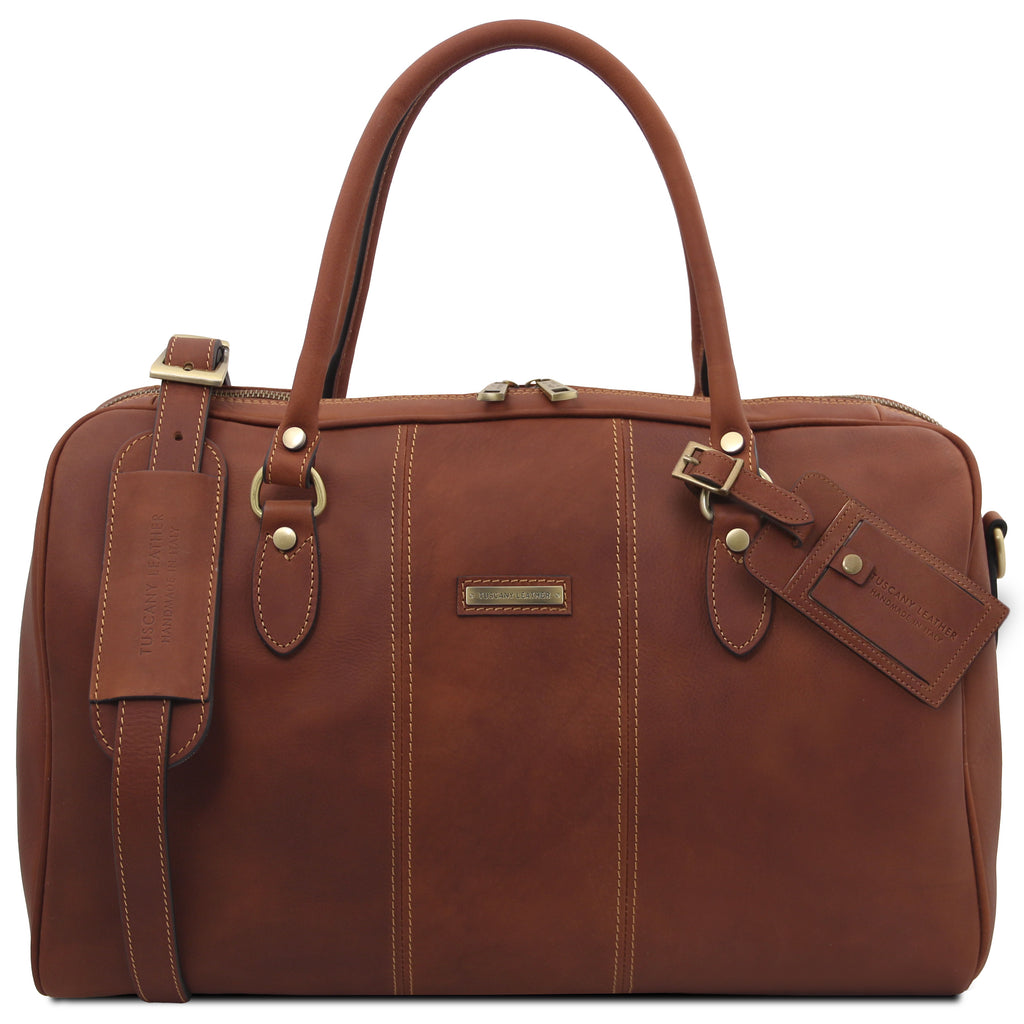 LISBONA Travel Leather Duffle bag - Small Size